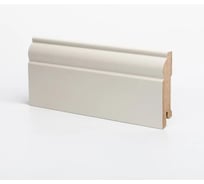 Плинтус напольный Deartio МДФ Деартио U 104-80 RAL 9010 кремовый 80x16x2050 мм P.1.1.04.2.80.16.D