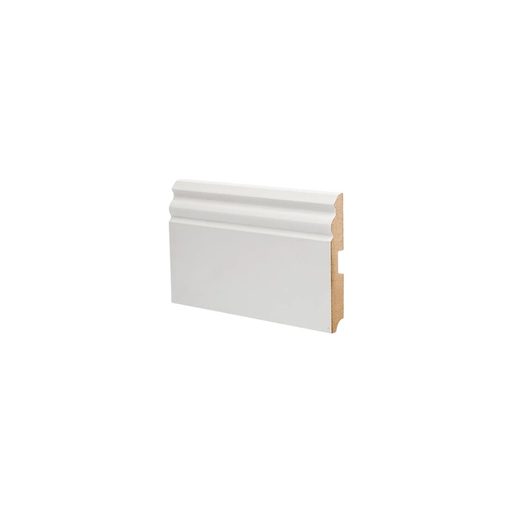 Плинтус напольный Deartio МДФ Деартио U 105-120 Белый 120x18x2050 мм P ...