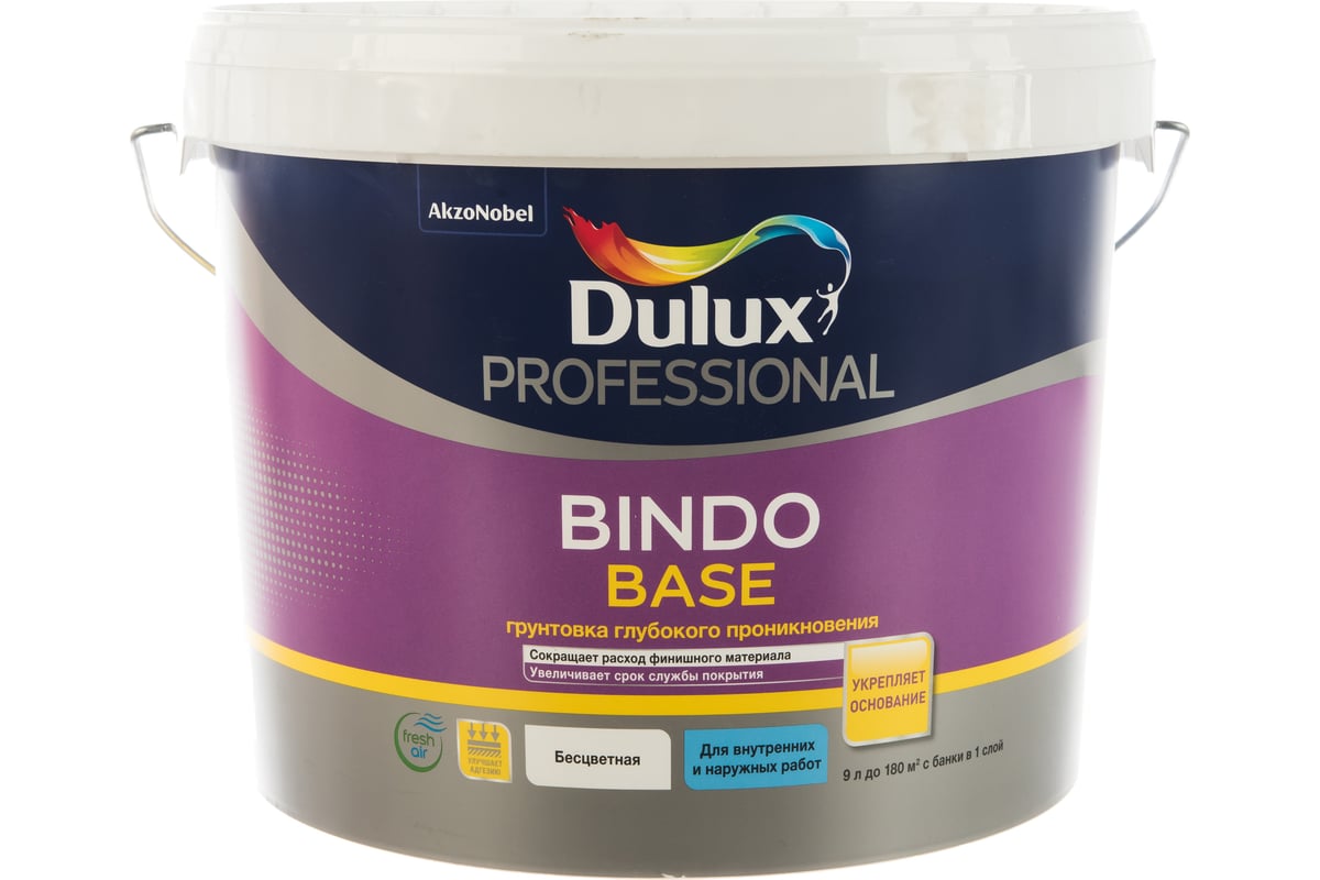 Универсальная грунтовка глубокого проникновения DULUX BINDO BASE  (концентрат 1:1; 9 л) 5360774