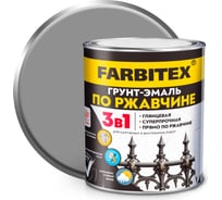 Грунт-эмаль по ржавчине FARBITEX 3в1 светло-серый 7004 (1.8 кг) 4300013980