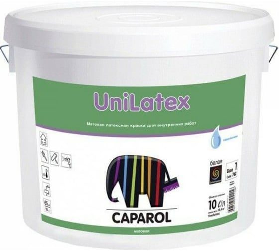 Интерьерная краска CAPAROL UNILATEX BAS 1, 10 л. 948103295