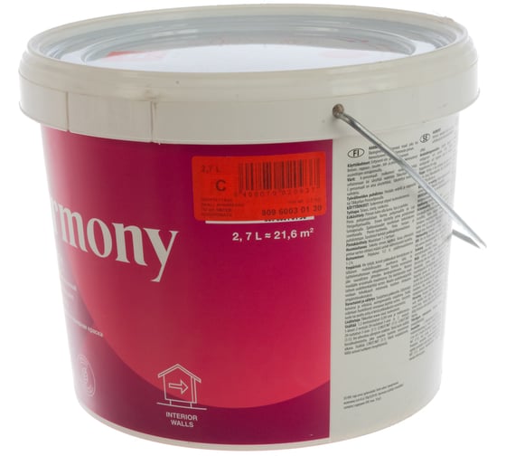 Акрилатная матовая краска TIKKURILA гармония база 2,7 л 22208