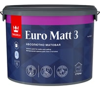 Интерьерная краска Tikkurila EURO MATT 3 база C глубоко матовая 9л 700001117