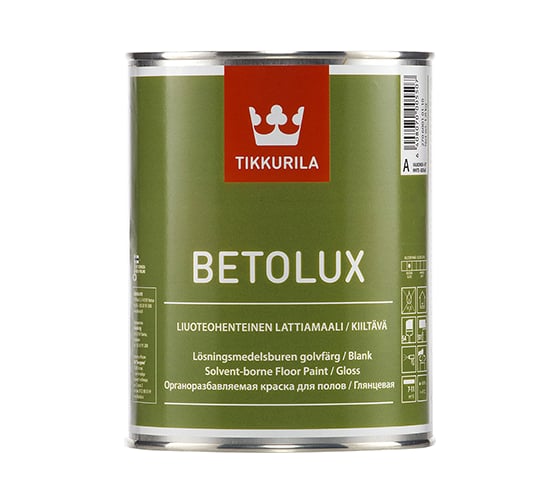 Краска для пола TIKKURILA бетолюкс база с 0,9 л уретано-алкидная 22293