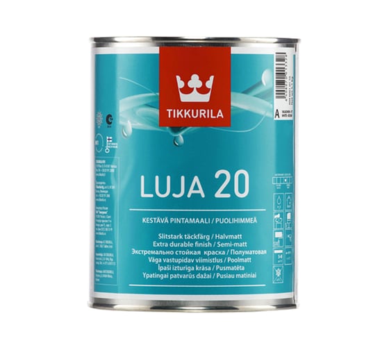 Акрилатная краска TIKKURILA луя 20 п/матов. база с 9 л 21827 1