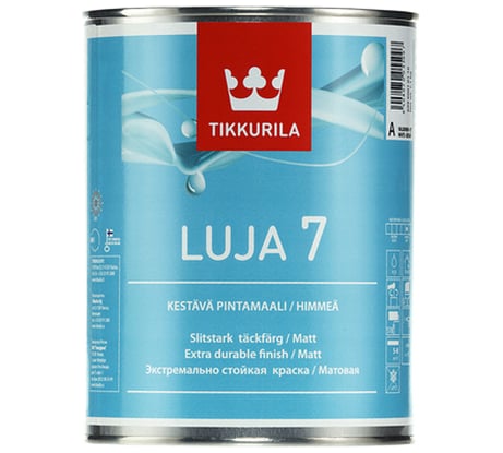 Акрилатная краска TIKKURILA луя 7 матовая база с 0,9 л 40484