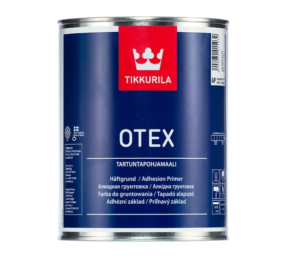 Алкидная адгезионная грунтовкаTIKKURILA отекс база с 0,9 л  22221 1