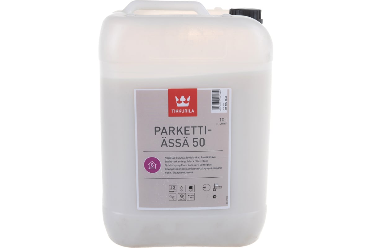 Лак паркетный tikkurila parketti assa 10л