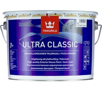 Краска для деревянных поверхностей TIKKURILA ультра классик 9 л п/матовая 27409