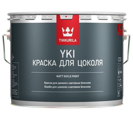 Краска для цоколя TIKKURILA юки база с 9 л матовая 22207