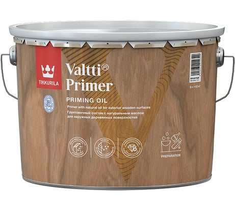 Грунтовочный антисептик Tikkurila VALTTI PRIMER бесцв 9л 00505000160