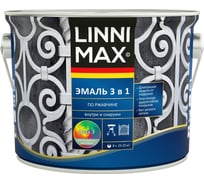 Эмаль алкидно-уретановая LINNIMAX по ржавчине 3 в 1 База 3, 2,3 л 948105248