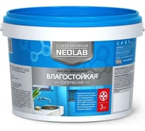 Краска акриловая супербелая NEOLAB влагостойкая 3 кг 700003