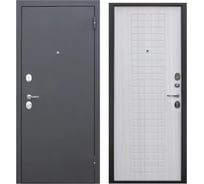 Дверь входная DIVA Foreman Ф-8 2050x860 правая черный шелк - дуб белый УТ-00082814