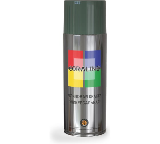 Аэрозольная краска CORALINO 520 мл, 200г, RAL6005 Зеленый мох C16005 1