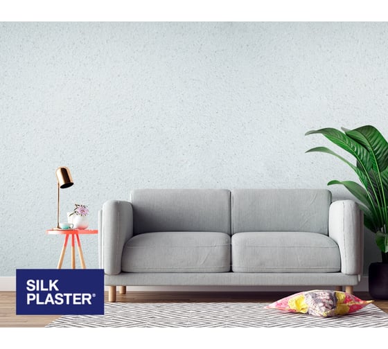 Жидкие обои Absolute Бело-голубой 868 гр Silkplaster A102