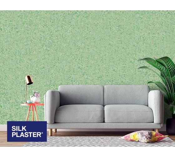 Жидкие обои Absolute Салатовый 1.3 кг Silkplaster A423