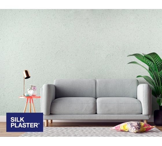 Жидкие обои Absolute Бело-зеленый 868 гр Silkplaster A103