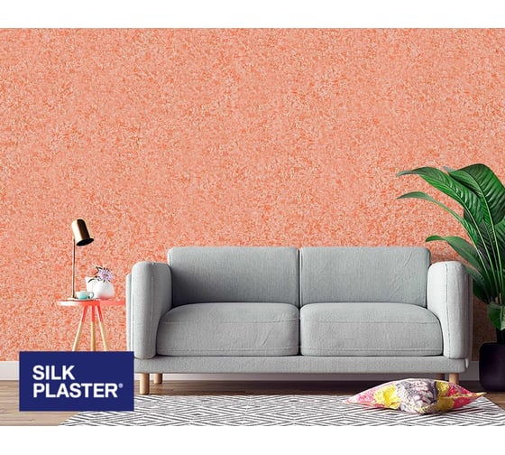 Жидкие обои Absolute Оранжевый 1.3 кг Silkplaster A424