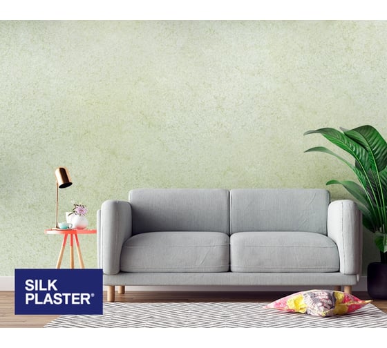 Жидкие обои Absolute Фисташковый пастельный 743 гр Silkplaster A208