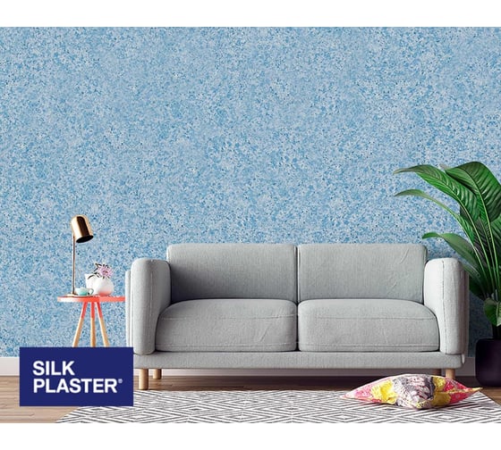 Жидкие обои Absolute Голубой 1.3 кг Silkplaster A422