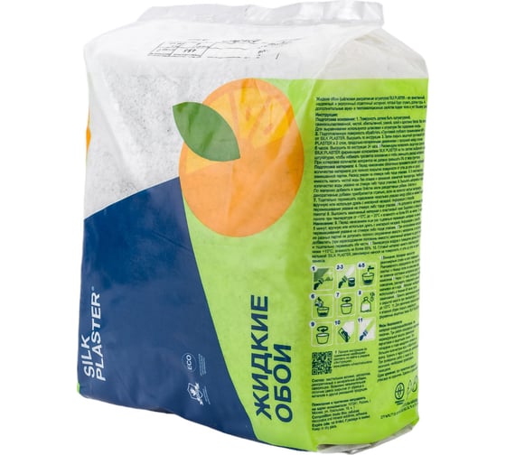 Жидкие обои Absolute Бело-зеленый 1.075 кг Silkplaster A251