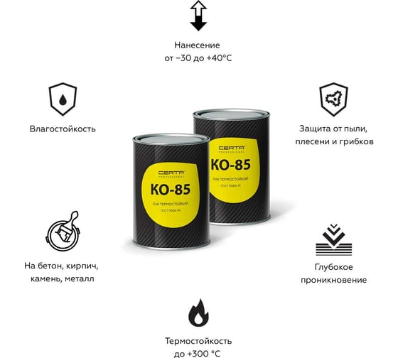 Лак Certa КО-85 до 250С 0,7кг K8500005