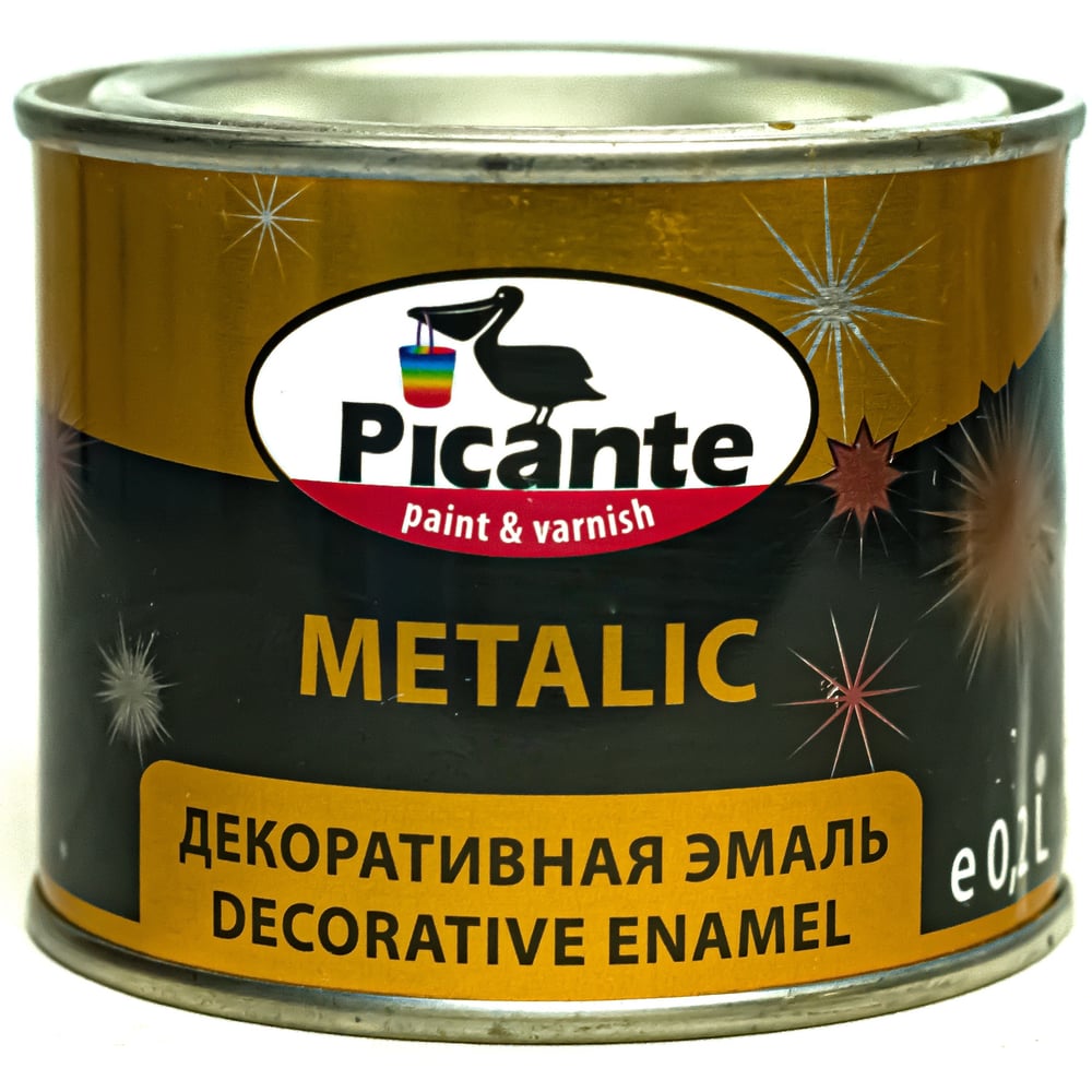 Декоративная эмаль Picante METALIC RAL 0304 золото 0,2кг 11370-0304.0,2 ...