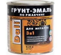 Грунт-эмаль по ржавчине 3 в 1 DALI Коричневая RAL 8017 0,23 л 6 53576