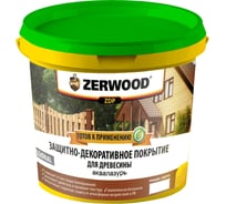Защитно-декоративное покрытие аквалазурь Zerwood ZDP орех 2,5кг ведро 00020410
