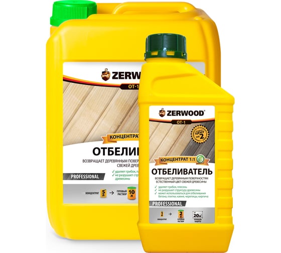 Отбеливатель Zerwood ОТ- 1 концентрат 1:1 1л канистра 00012300