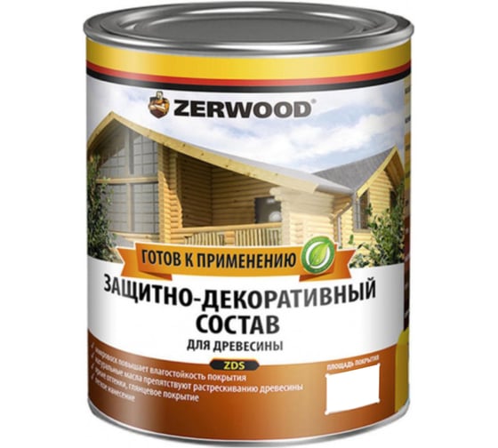 Защитно-декоративный состав Zerwood ZDS калужница 3л 00038850 1