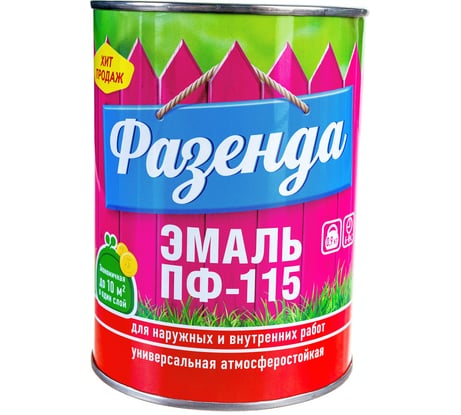 Эмаль Ленинградские краски Фазенда ПФ-115 зеленая 0,9 кг 24298