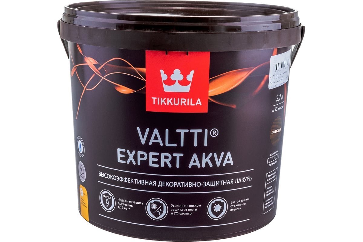 Антисептик для дерева Tikkurila Valtti Expert Akva палисандр 2,7 л 48446  700009596