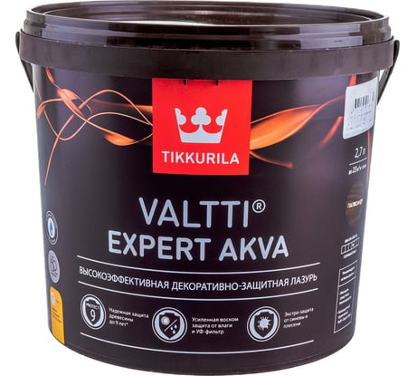 Антисептик для дерева Tikkurila Valtti Expert Akva палисандр 2,7 л 48446 700009596