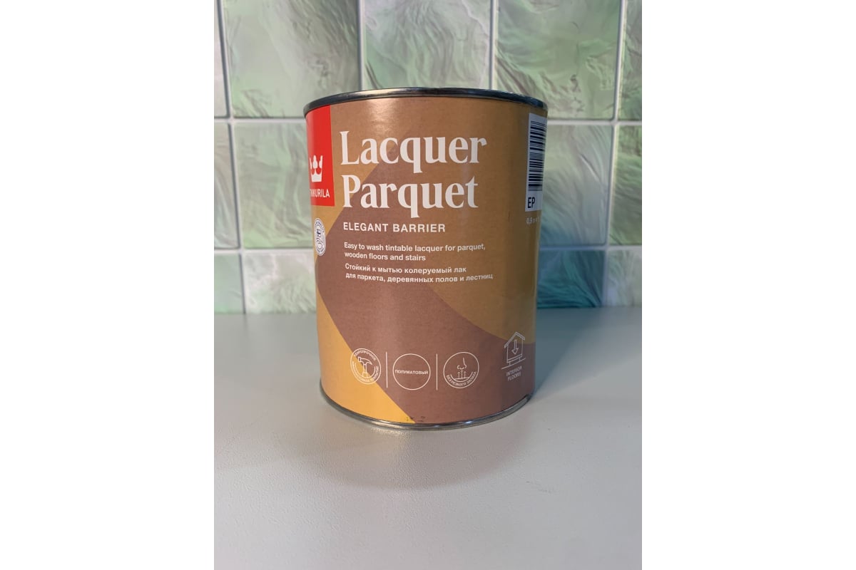 Паркетный лак Tikkurila LACQUER PARQUET EP п/мат 0,9л 700001145