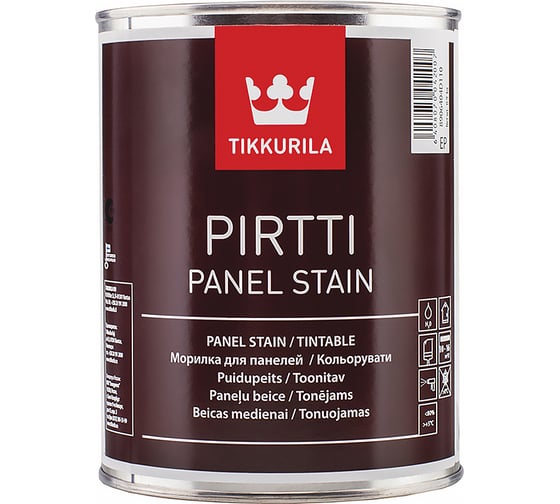 Морилка водоразбавляемая на акрилатной основе TIKKURILA PIRTTI PANEL STAIN  9 22693 1