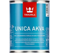 Краска для окон и дверей TIKKURILA Unica Akva Maali база с 0,9 л п/глянц. 51172