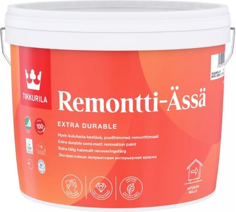 Акрилатная краска TIKKURILA Remontti-Assa база с 2,7 л п/матов. 26744