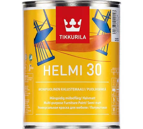 Краска для мебели TIKKURILA Helmi 30 база с п/матов. 2,7 л 49040