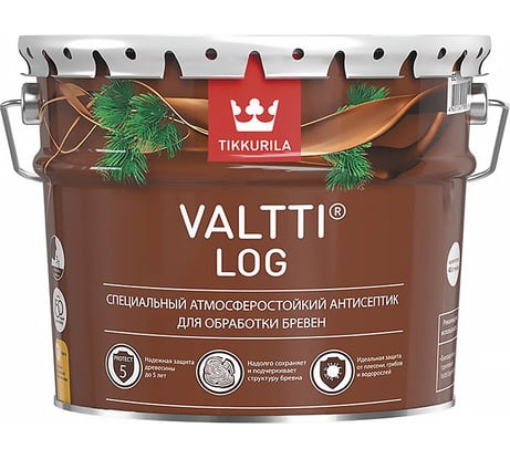 Антисептик для дерева Tikkurila Valtti Log ec 0,9 л 51835 700010345