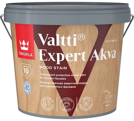 Антисептик Tikkurila VALTTI EXPERT AKVA   дуб п/мат 2,7 л 700009613