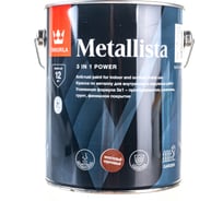 Краска по ржавчине 3 в 1 TIKKURILA Metallista Молотковая коричневая 2,5 л 203632