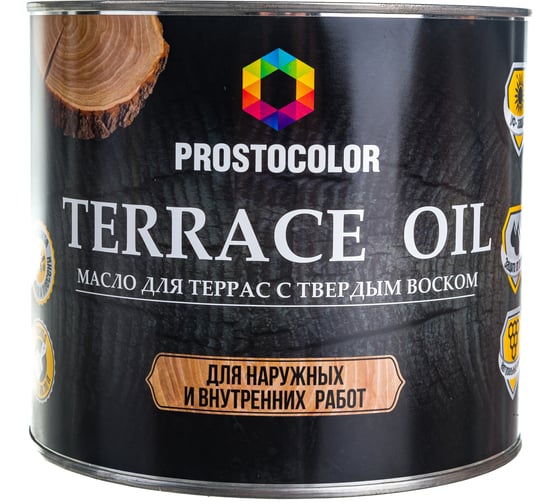 Масло ПРОСТОКОЛОР Prostocolor для террас бесцветный, 2,2л, 101115 1
