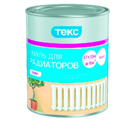 Эмаль для радиаторов Текс профи белая 0,9 кг 19021