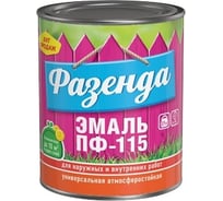 Эмаль Ленинградские краски Фазенда ПФ-115 сурик 0,9 кг 53295