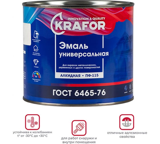 Эмаль KRAFOR ПФ-115 светло-фиолетовая 1,8 кг 6 25986