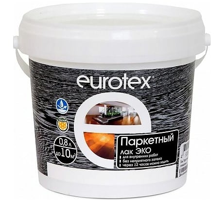 Паркетный лак EUROTEX эко глянцевый 0,8 л 6 207364