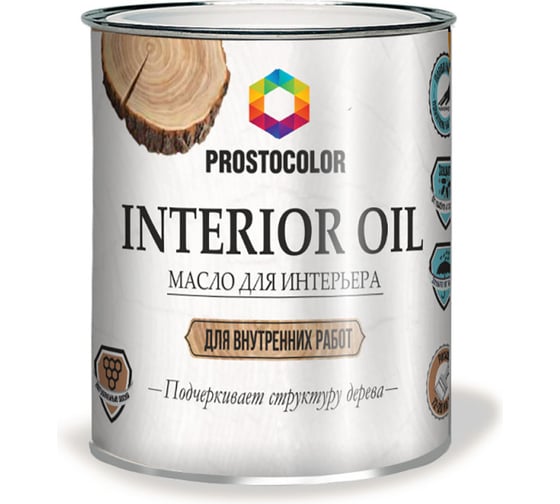 Масло ПРОСТОКОЛОР Prostocolor для интерьера дуб, 0,75 л, 101022