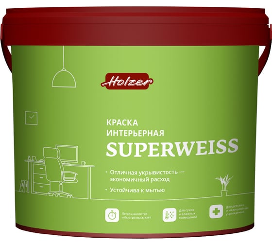 Краска Holzer Superweiss base B 10 л 2113 1